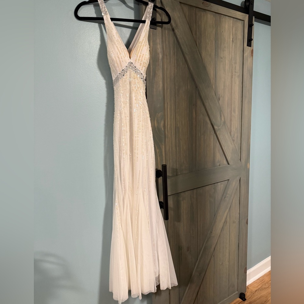 David's Bridal Gown with Crystal Accents